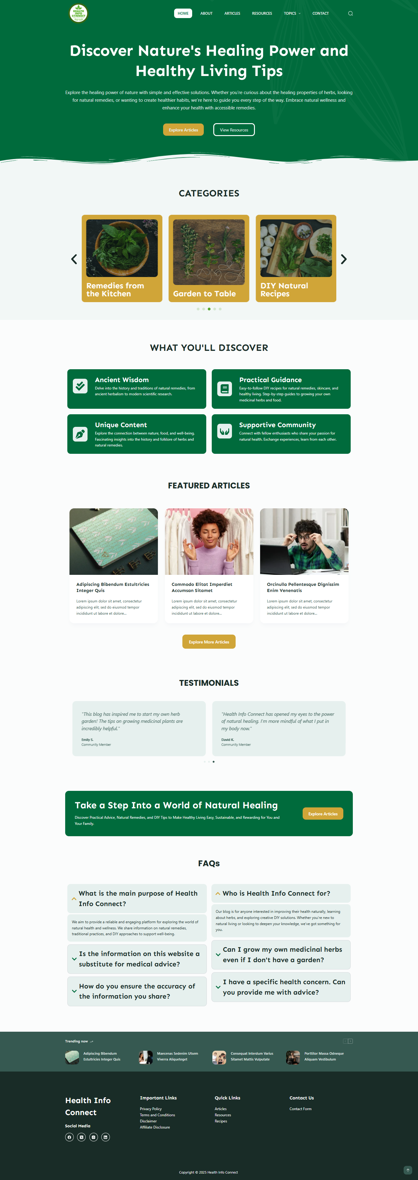A screen record of our Affordable Web Design and Development Services made for health industry client